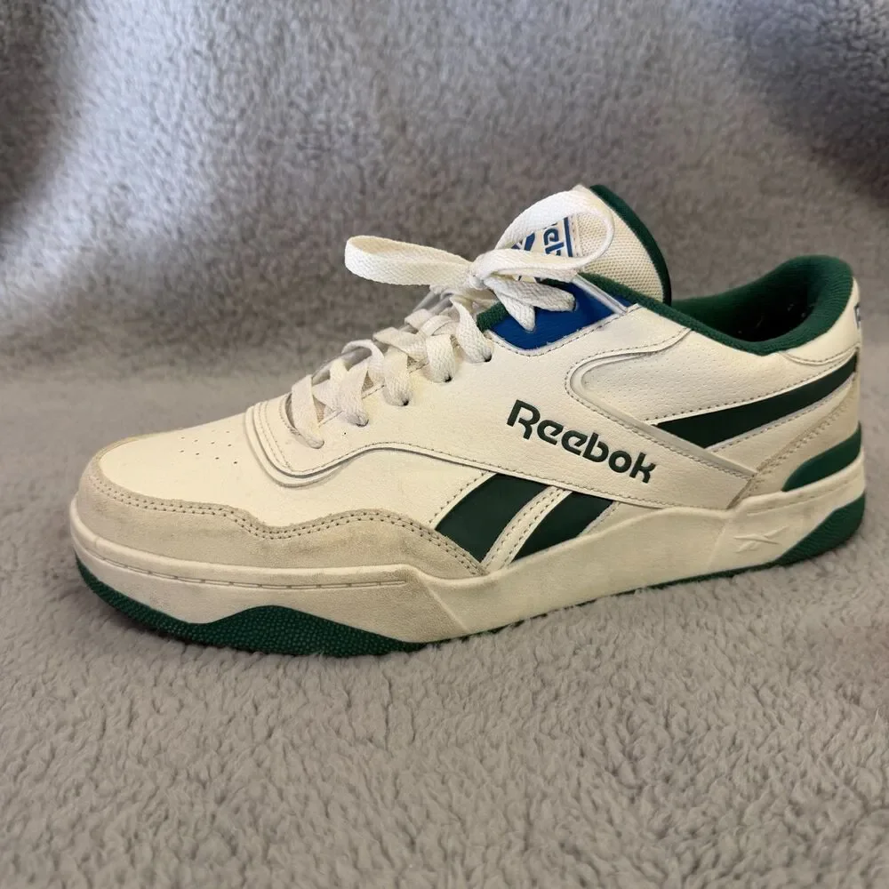 REEBOK Court Advance Sneakers Chalk/Dark Green White Mens 11 Shoes